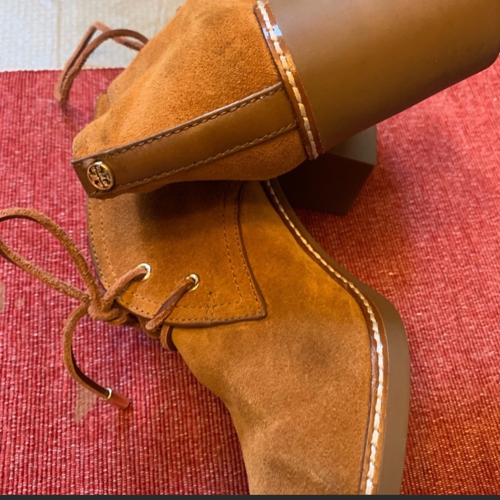 Tory Burch suede Booties with warm fur inside. - Picture 4 of 6